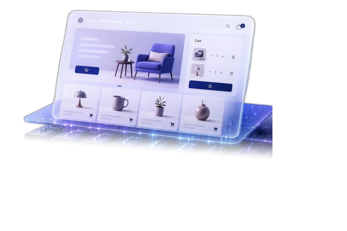 A vibe-coded storefront running live on the Brainerce commerce engine - payments, inventory, tax and orders, fanning out to every channel.