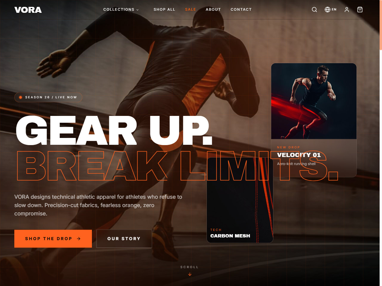 VORA storefront preview